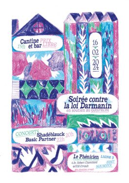 le phenicien, soiree de soutien , couleur, maison,collectif 